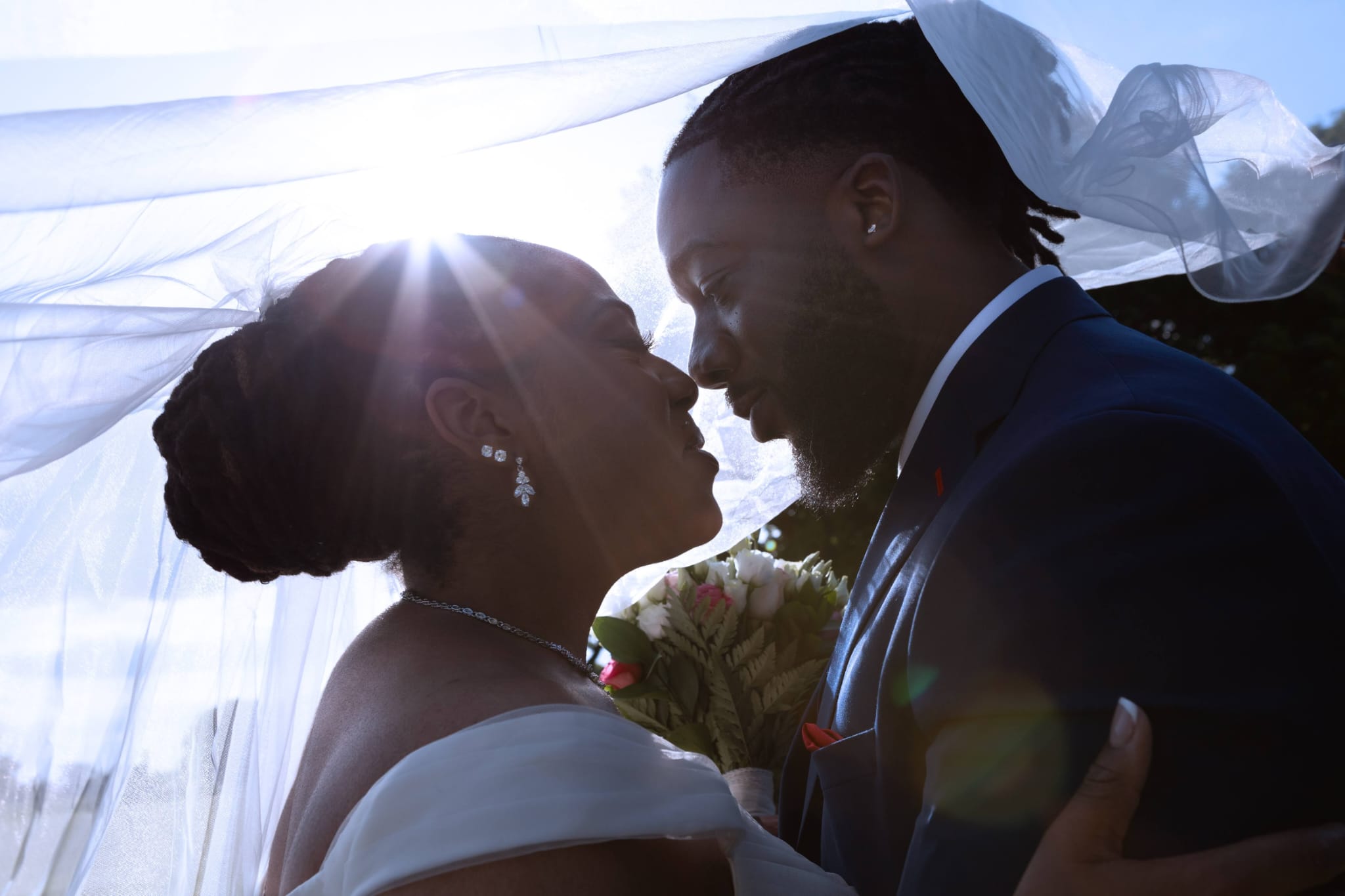 jaye wedding kissing couple