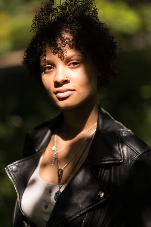 portrait renatoc women in leather jacket