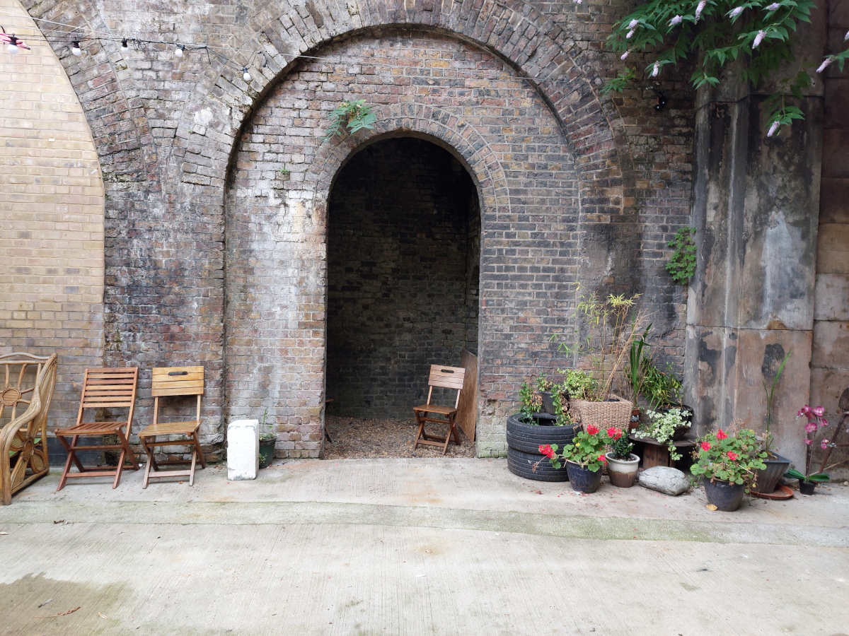 garden entrance arch ancient victorian brick