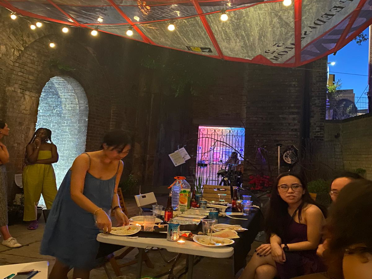 studio garden party festoon lights sail canopy